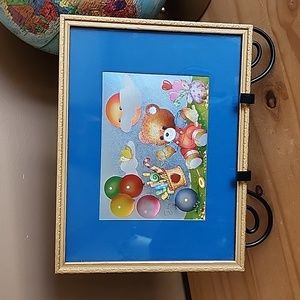 Vintage framed foil art print nursery